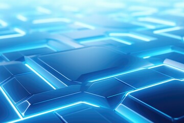 Fototapeta premium abstract light blue background with squares, 3D concept, science, business, technology backdrop