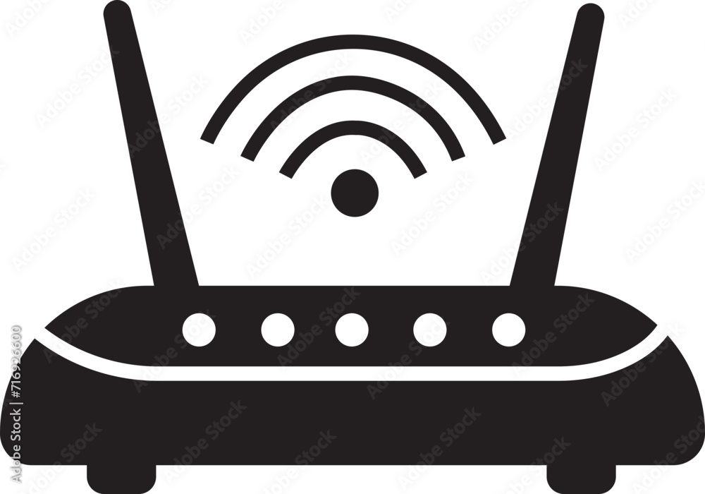 Aufkleber wifi router icon in trendy fill style. broadband vector illustration full pictogram isolated on tran