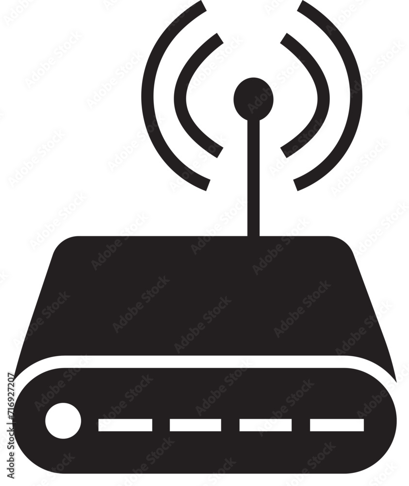 Aufkleber wifi router icon in trendy fill style. broadband vector illustration full pictogram isolated on tran