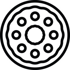 Fototapeta premium Decorate cook nozzle icon outline vector. Confection tip. Frosting tool