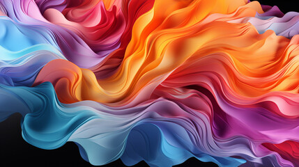 Obraz premium Abstract Fluid Colors Vibrant Waves Dynamic Design