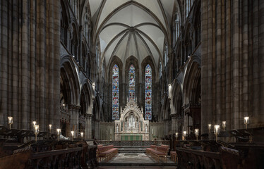 Interior view of St Mary's Episcopal Cathedral or the Cathedral Church of Saint Mary the Virgin. is...