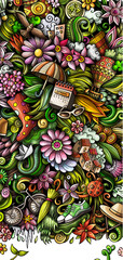 Spring cartoon banner design