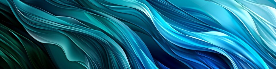 Abstract wavy liquid background. Gradient mesh. Variation set. Blue green soft light color blend. Modern design template for posters, ad banners, brochures, flyers, covers, websites.