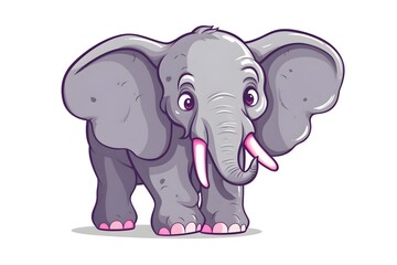 cute elephant cartoon stickers