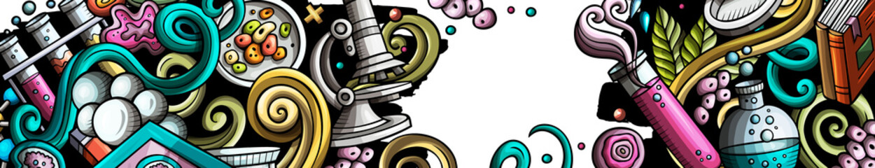 Science cartoon banner design © balabolka