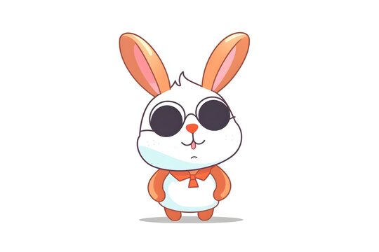 cute rabbit cartoon stickers