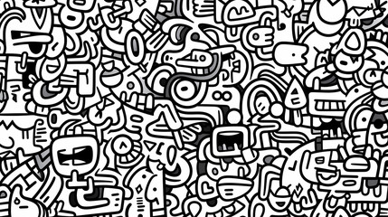 Obraz premium Cute graffiti art abstract background poster web page PPT, art background
