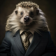 Porcupine in a suit