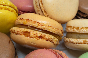 macaroons on a table