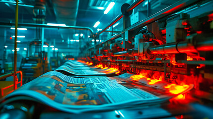 Fiery Metallurgy: Industrial Foundry in Action, Molding and Casting Metal with Intense Heat