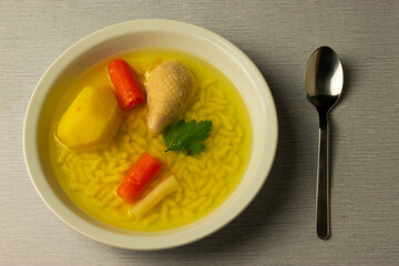 Hungarian chicken soup