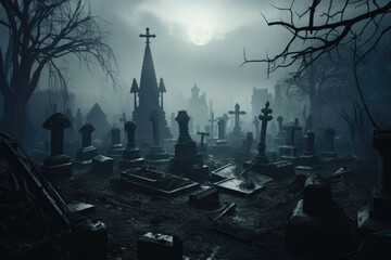 Spooky graveyard