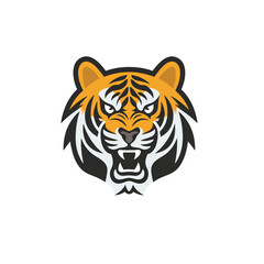 vector logo design illustration tiger