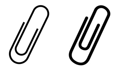 Two Paper Clip Icons on transparent background