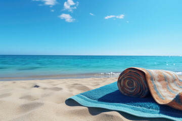 Obraz na płótnie Canvas Beach essentials on a tropical paradise.