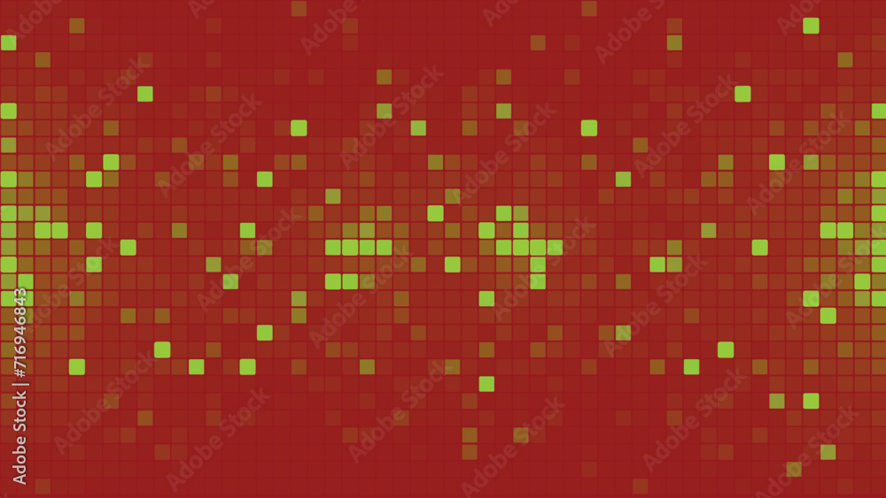 Poster abstract background of red squares. background of computer mosaic squares. simple abstract graphic g