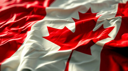 Canada flag in the old retro background effect, close up