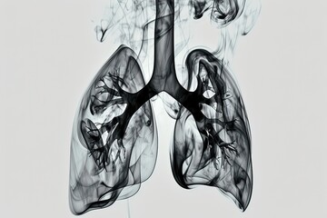 Smoke Shapes Lungs Illustration