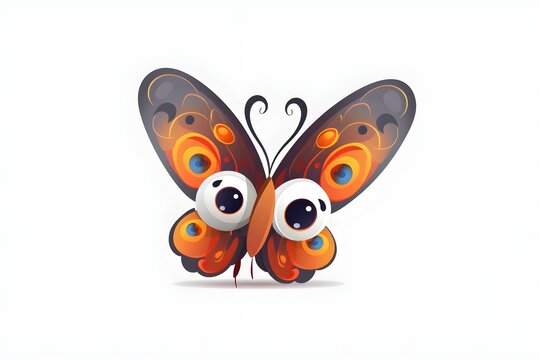 cute butterfly cartoon stickers