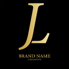 JL letter branding logo design with a leaf..
