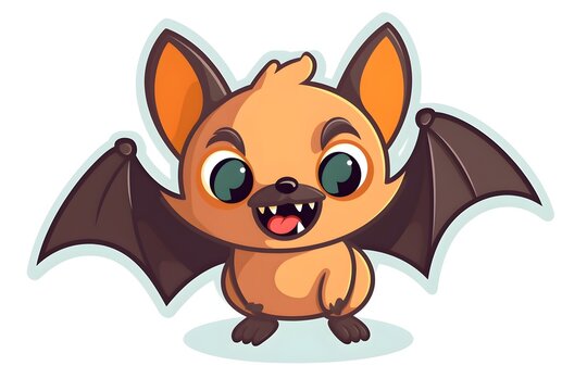 cute bat cartoon stickers