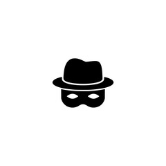 Spy icon isolated on white background.