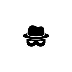 Spy icon isolated on white background.