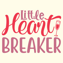 Little Heart Breaker t shirt design vector file 
