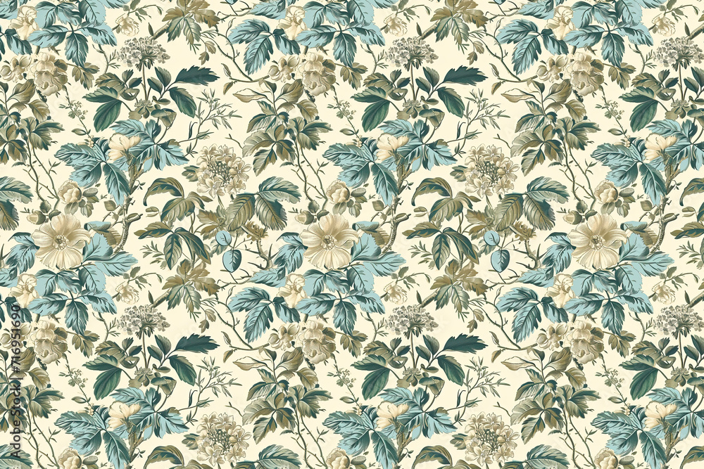 Poster toile pattern tapestry. background image. created with generative ai technology