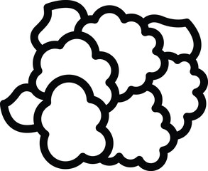 Cauliflower product icon outline vector. Organic diet. Food salad