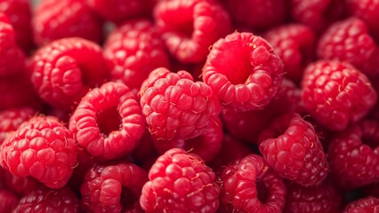 raspberries close-up, wallpaper, texture, pattern or background