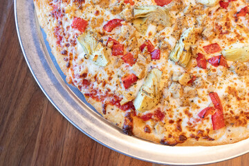 Artichoke Heart Chicken Pizza