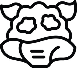 Cauliflower vegetable icon outline vector. Harvest nature. Healthy vitamin