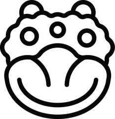 Cauliflower salad icon outline vector. Harvest cooking. Organic diet