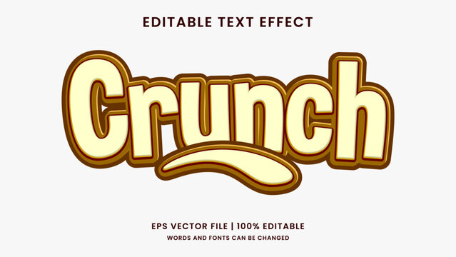 Snack crunch 3d editable text effect