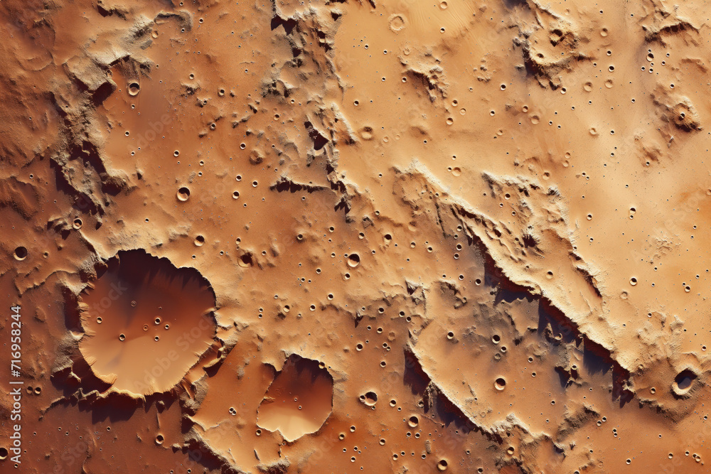 Poster mars surface texture. background image. created with generative ai technology