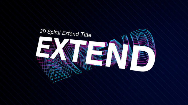 3D Spiral Extend Title