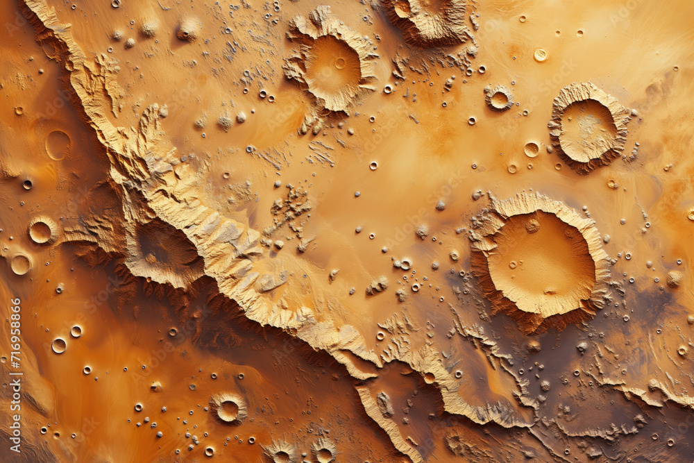 Poster mars surface texture. background image. created with generative ai technology