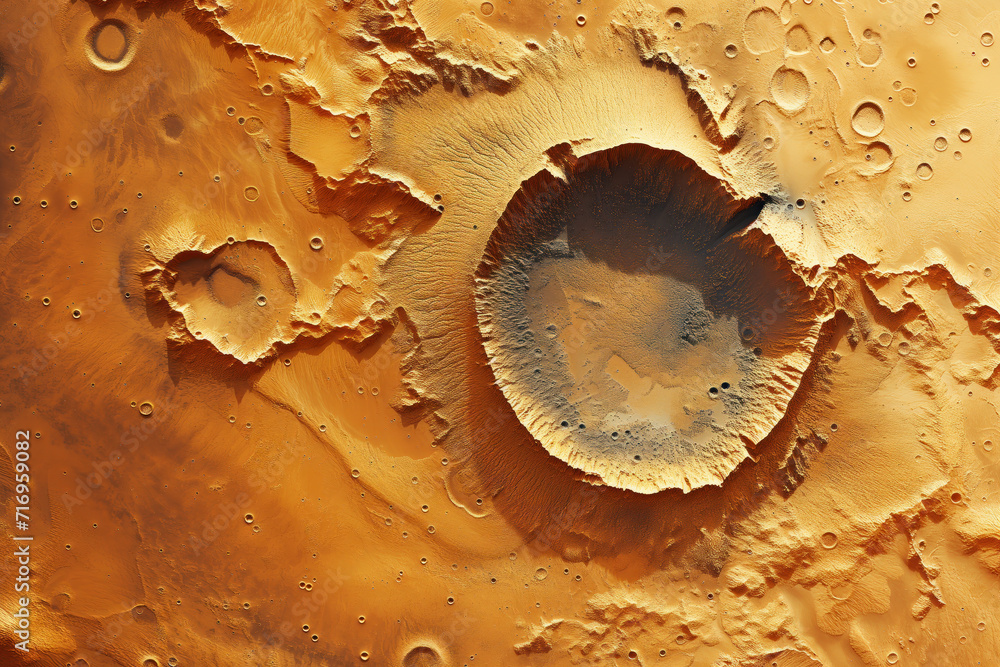 Poster mars surface texture. background image. created with generative ai technology