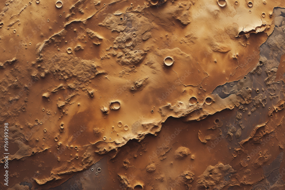 Poster mars surface texture. background image. created with generative ai technology