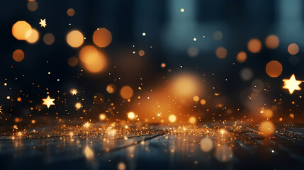 Obraz premium Abstract glitter lights background. Blurred bokeh effect
