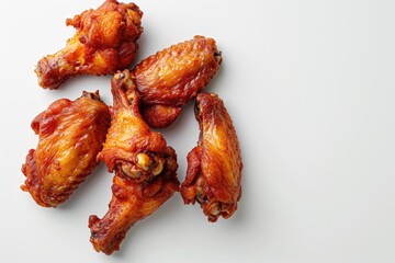 grilled chicken wings on white surface