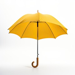 Umbrella of yellow color isolated on white background, Umbrella for Template, Branding & Advertisement - obrazy, fototapety, plakaty