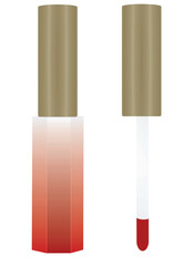 Lip gloss container. vector illustration