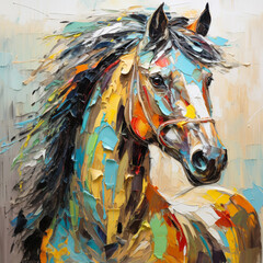 colorful oil paintings. close-up horse art. colorful art. brush stroke backgrounds. eye, animal, horse, dog, cat, whale drawings and paintings. high quality painting samples backgrounds. wallpaper.  