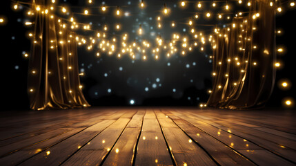 Festive decorative glitter lights background banner. Colorful abstract background with glitter