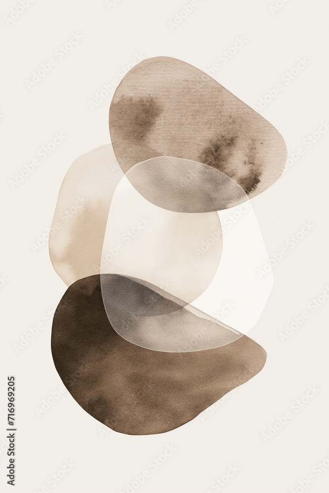 Poster minimalist abstract art print. created with generative ai technology