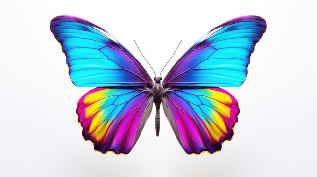 Very beautiful butterfly in flight. Generate AI image