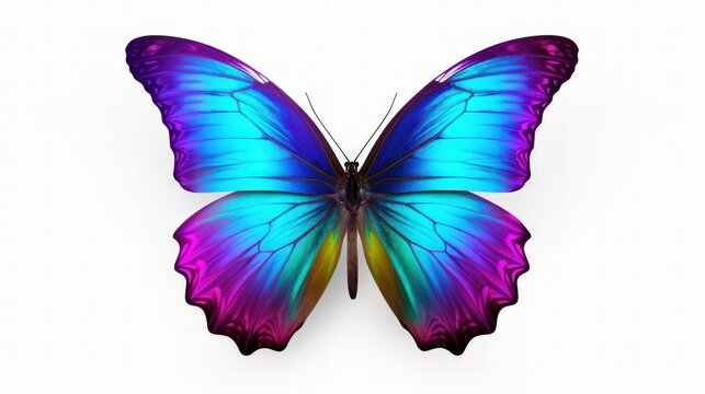 Very beautiful butterfly in flight. Generate AI image